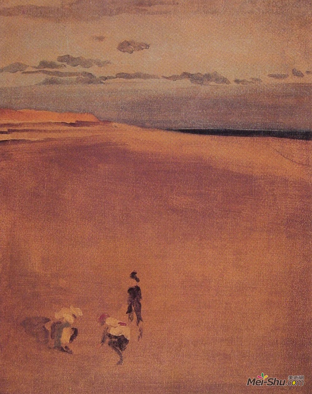 詹姆斯·阿博特·麦克尼尔·惠斯勒(James McNeill Whistler)高清作品《The Beach at Selsey Bill》