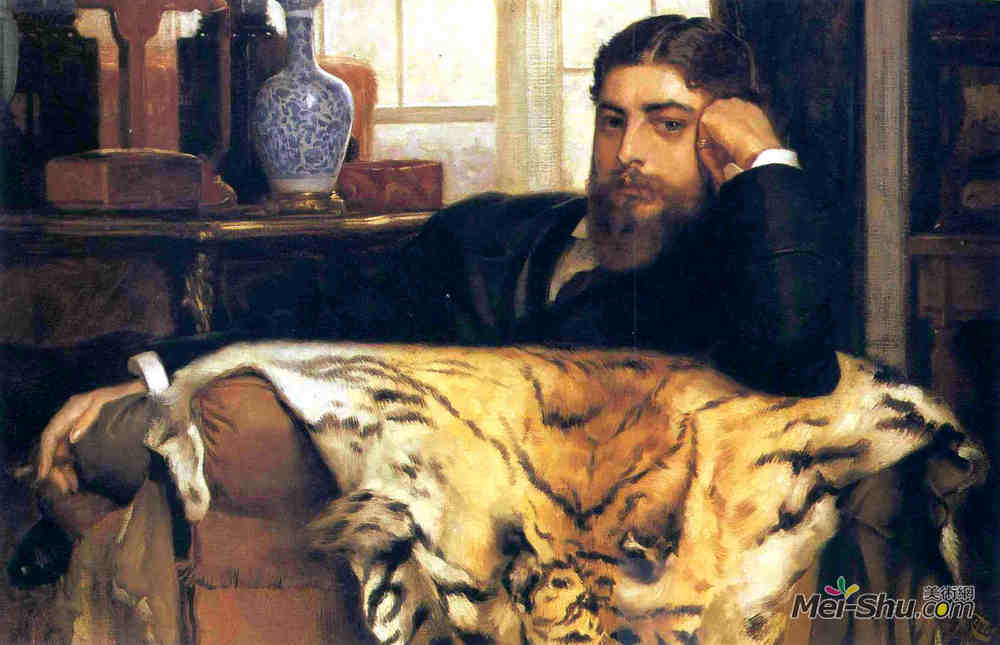 詹姆斯·天梭(James Tissot)高清作品《Algeron Moses Marsden》