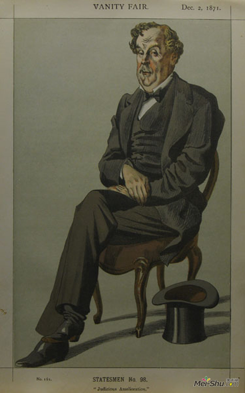 詹姆斯·天梭(James Tissot)高清作品《Caricature of Alexander Baillie Cochrane M.P.》