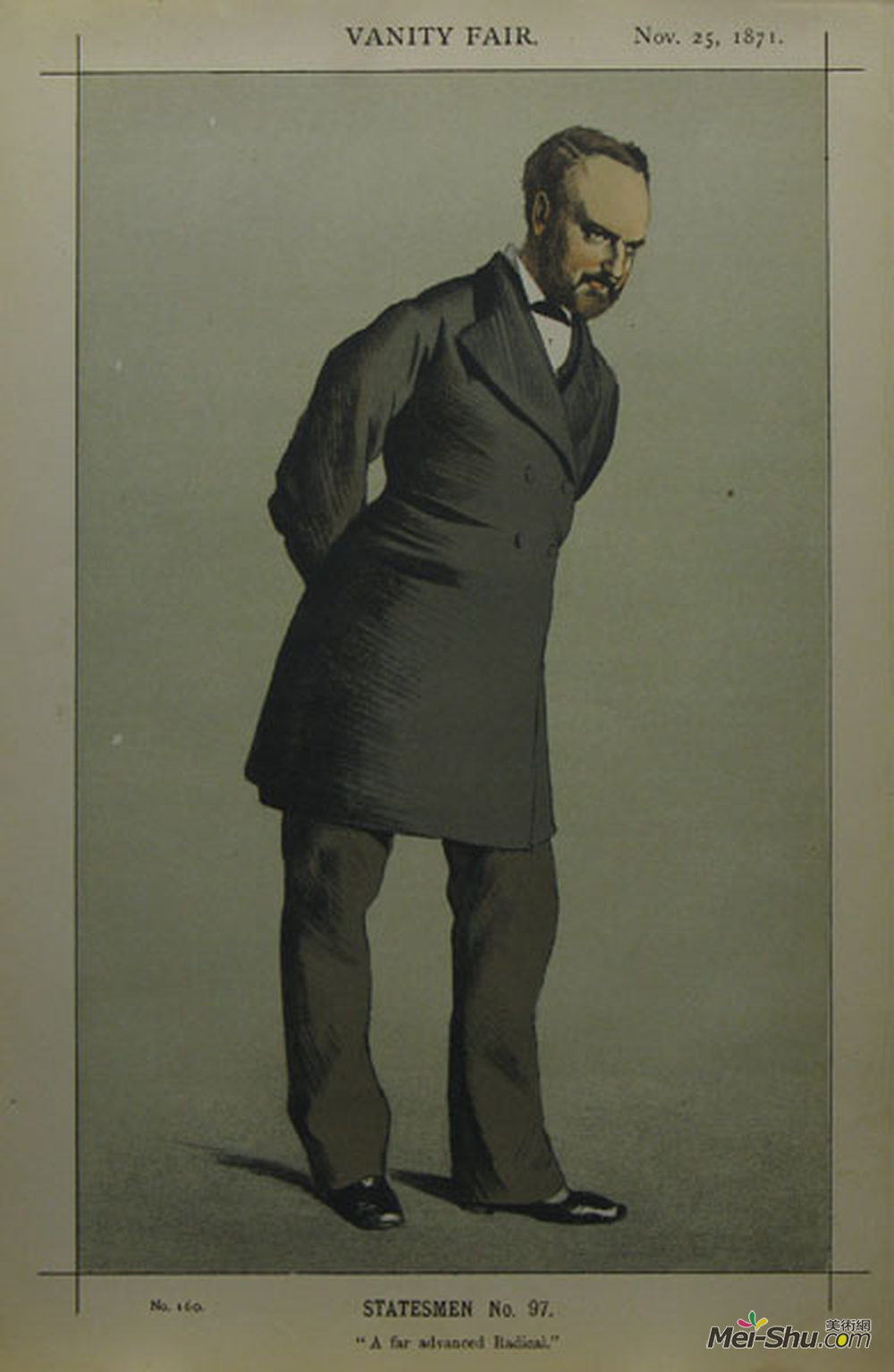 詹姆斯·天梭(James Tissot)高清作品《Caricature of Sir Charles Wentworth Dilke, 2nd Baronet PC》