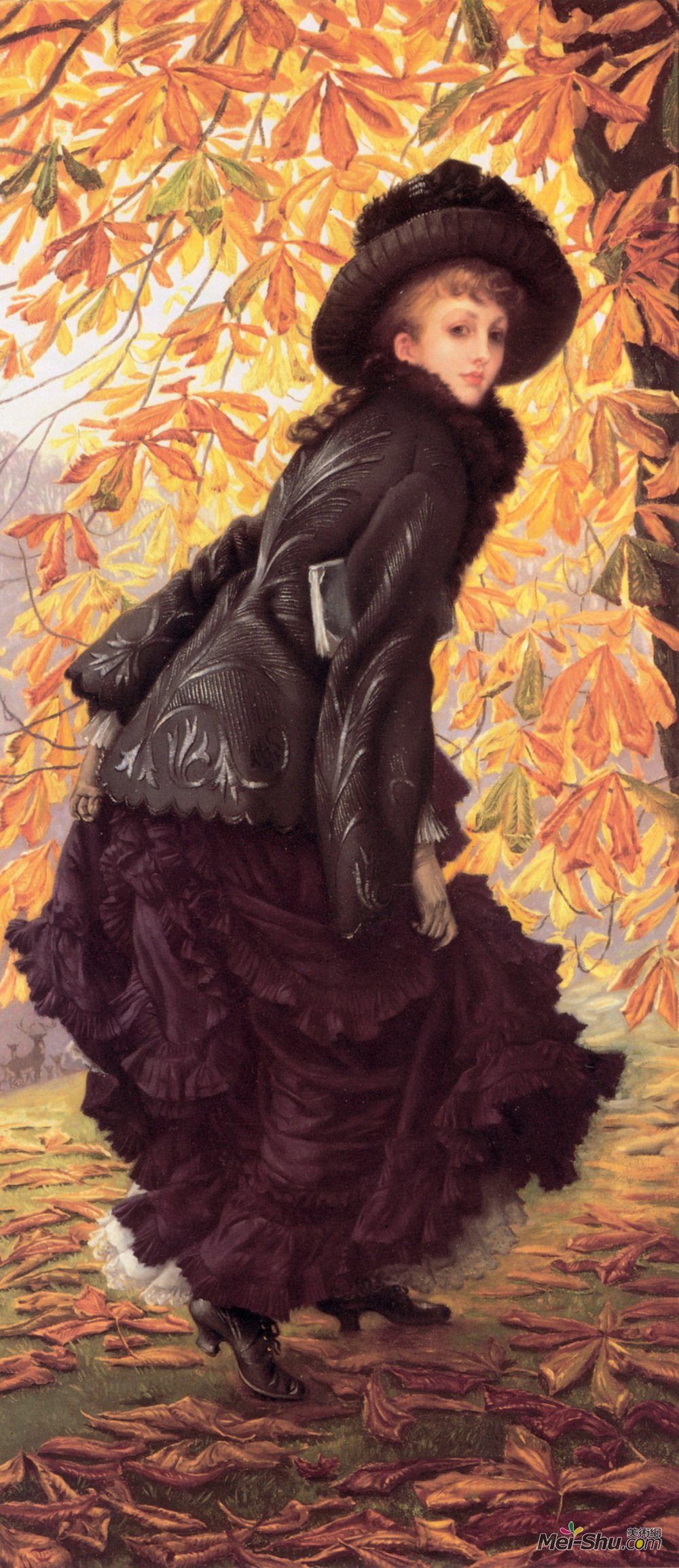 詹姆斯·天梭(James Tissot)高清作品《十月》