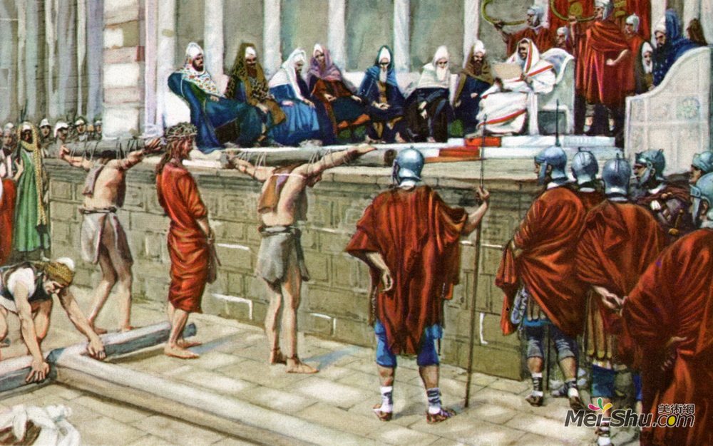 詹姆斯·天梭(James Tissot)高清作品《要不要我钉十字架？》