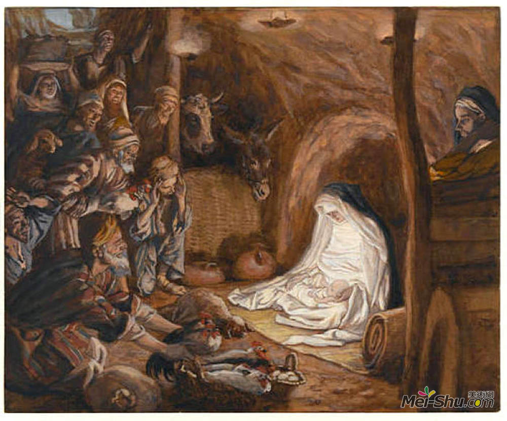 詹姆斯·天梭(James Tissot)高清作品《牧羊人的崇拜》