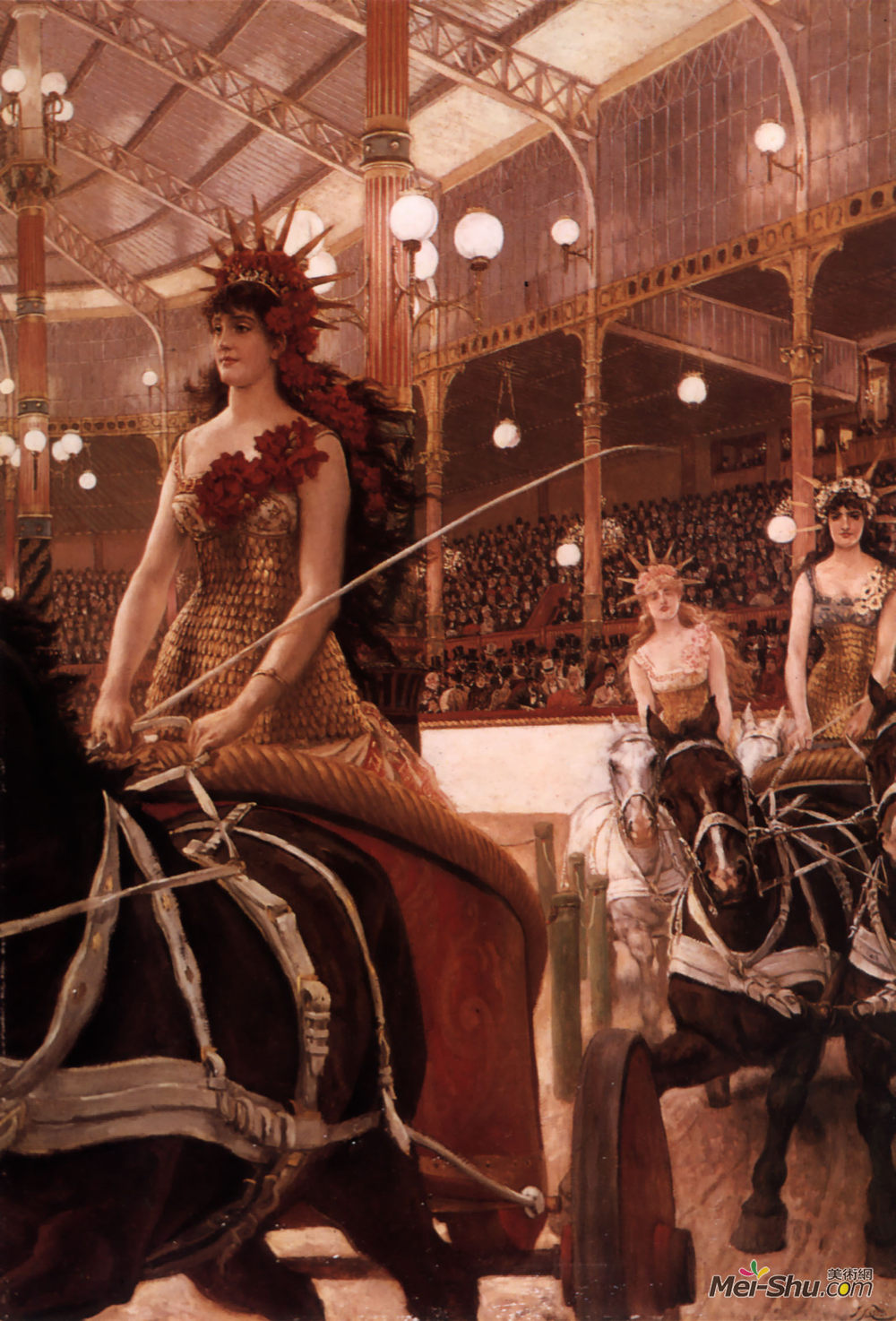 詹姆斯·天梭(James Tissot)高清作品《汽车女士们》