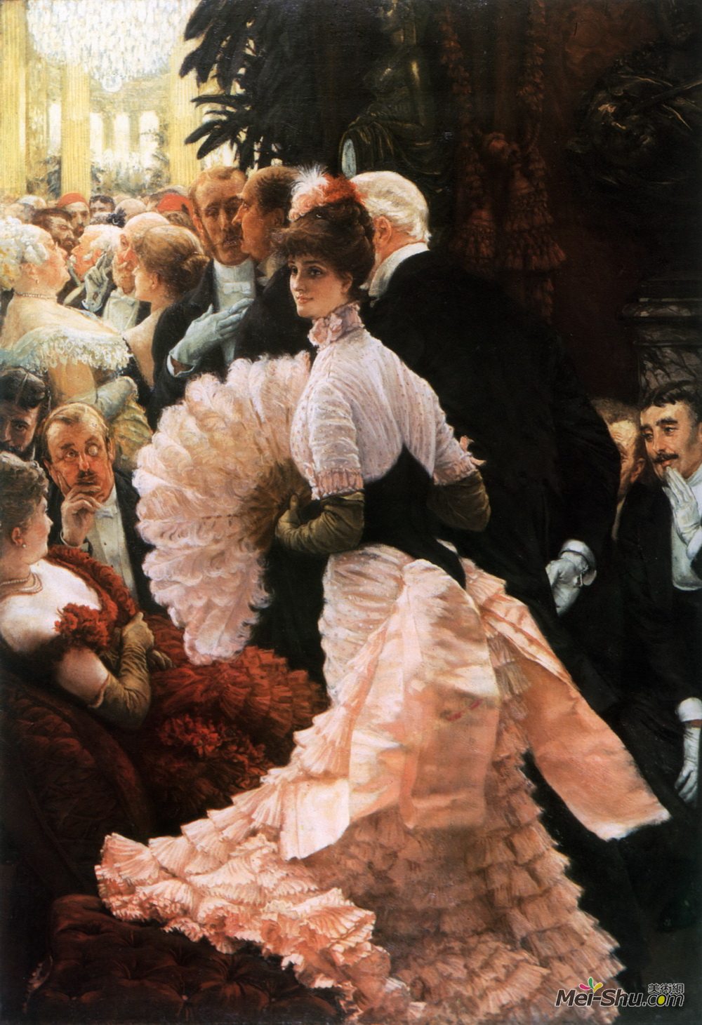 詹姆斯·天梭(James Tissot)高清作品《政治淑女》