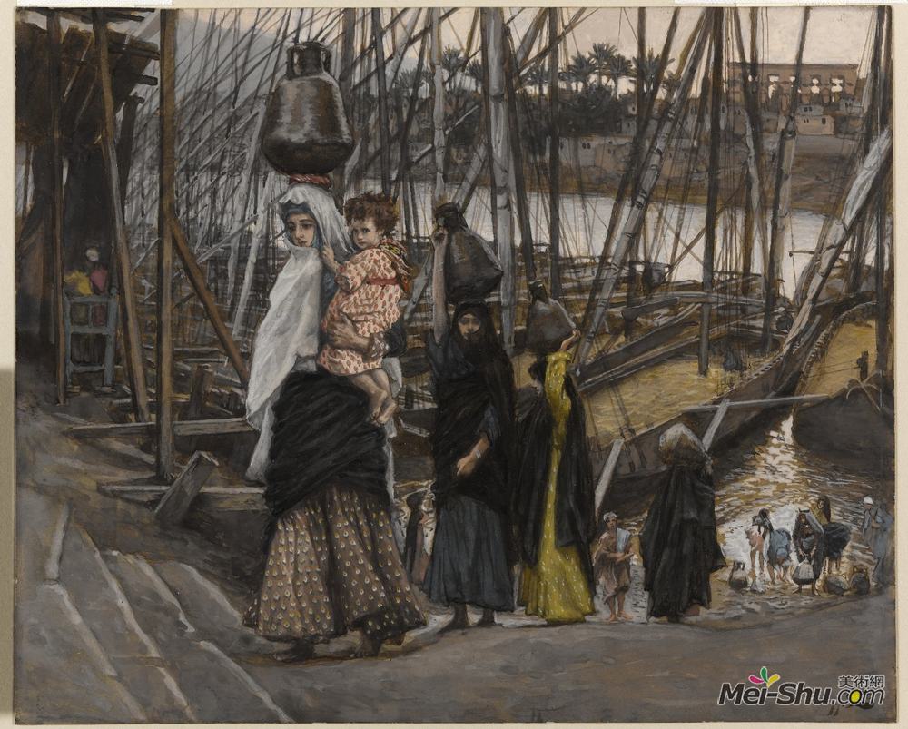 詹姆斯·天梭(James Tissot)高清作品《埃及的逗留》