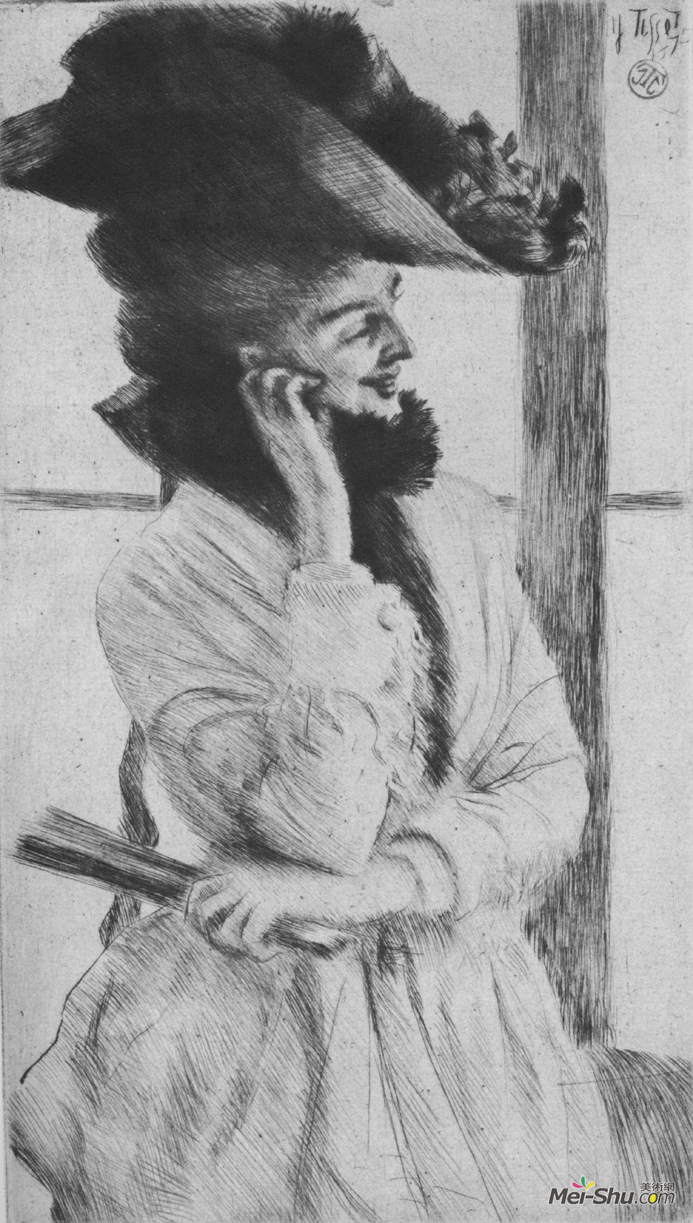 詹姆斯·天梭(James Tissot)高清作品《窗户》