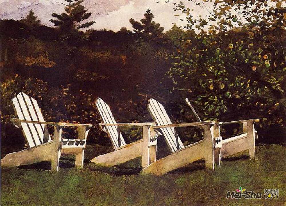 杰米·韦思(Jamie Wyeth)高清作品《岛屿图书馆》