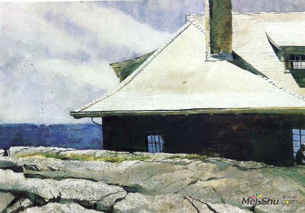 杰米·韦思(Jamie Wyeth)高清作品《Man Reading, Monhegan》