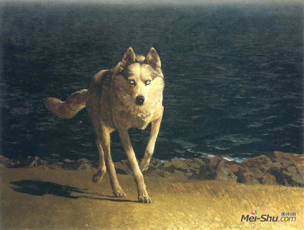 杰米·韦思(Jamie Wyeth)高清作品《狼狗》