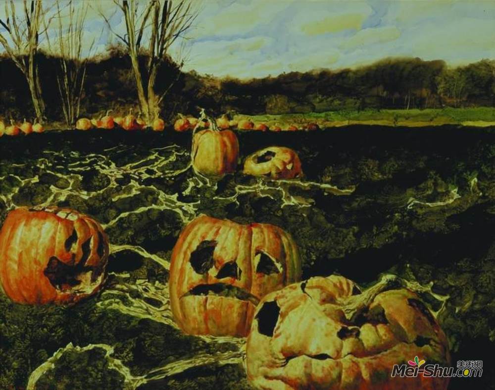 杰米·韦思(Jamie Wyeth)高清作品《温暖万圣节》