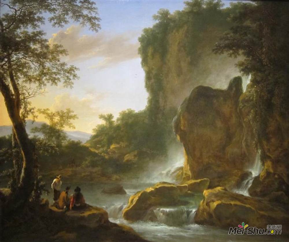 简·德克斯兹(Jan Dirksz Both)高清作品《意大利艺术家描绘自然风景》