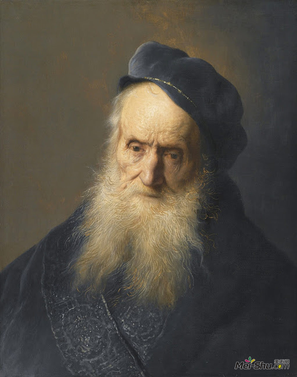 扬·利文斯(Jan Lievens)高清作品《老胡子穿着海飞丝的研究》