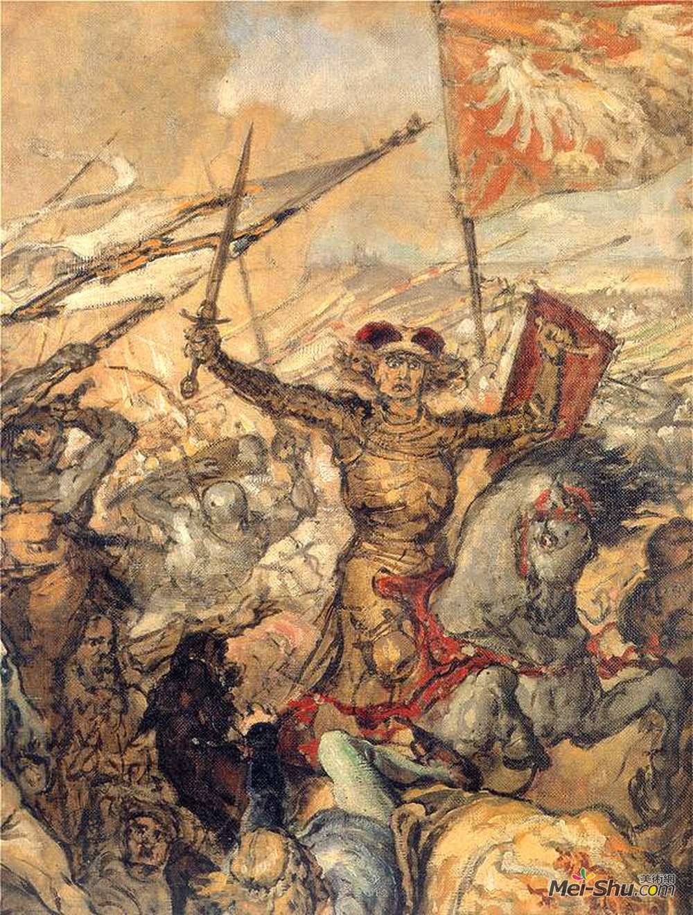 扬·马泰伊科(Jan Matejko)高清作品《格伦瓦尔德之战（细节）》