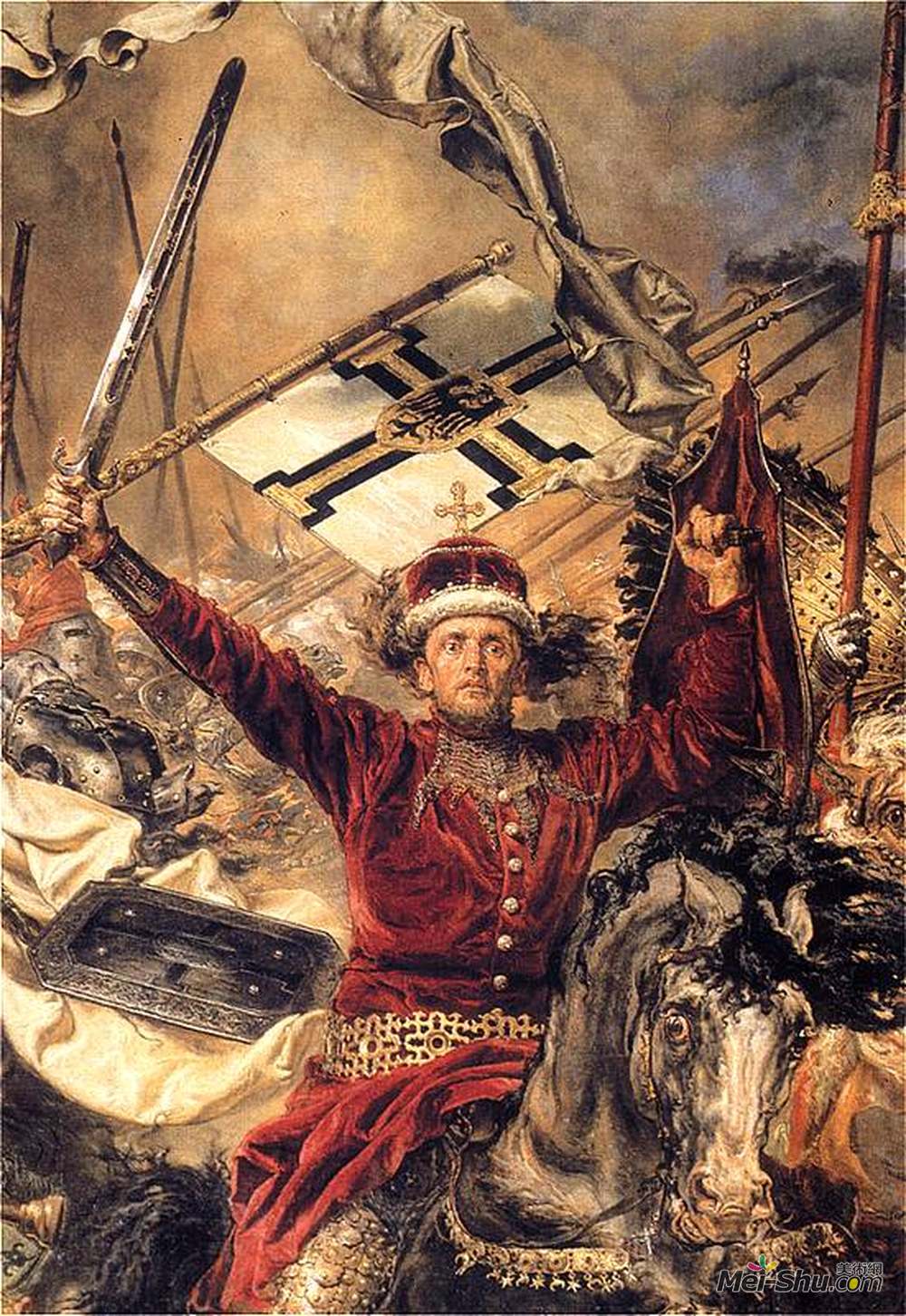扬·马泰伊科(Jan Matejko)高清作品《格伦瓦尔德之战（细节）》