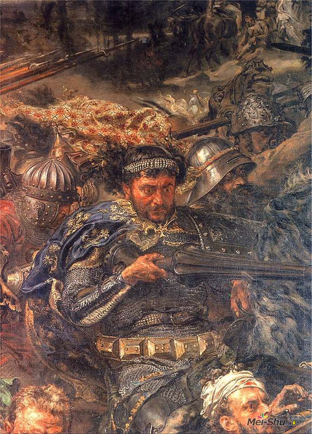 扬·马泰伊科(Jan Matejko)高清作品《格伦瓦尔德之战（细节）》