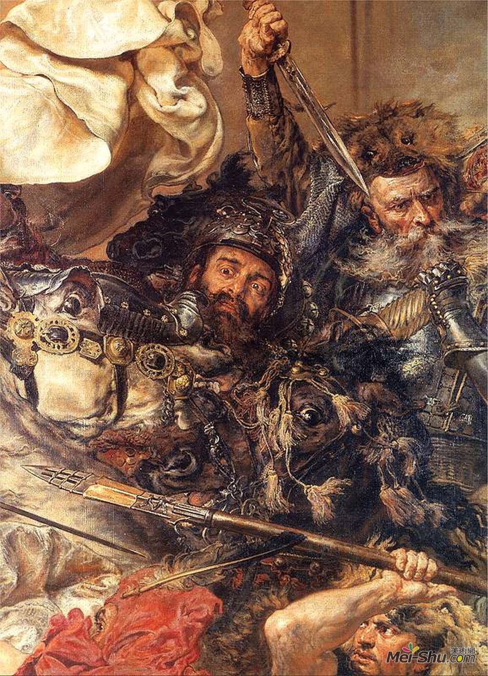 扬·马泰伊科(Jan Matejko)高清作品《格伦瓦尔德之战（细节）》