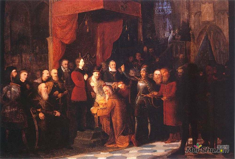 扬·马泰伊科(Jan Matejko)高清作品《第一国王1001加冕礼》