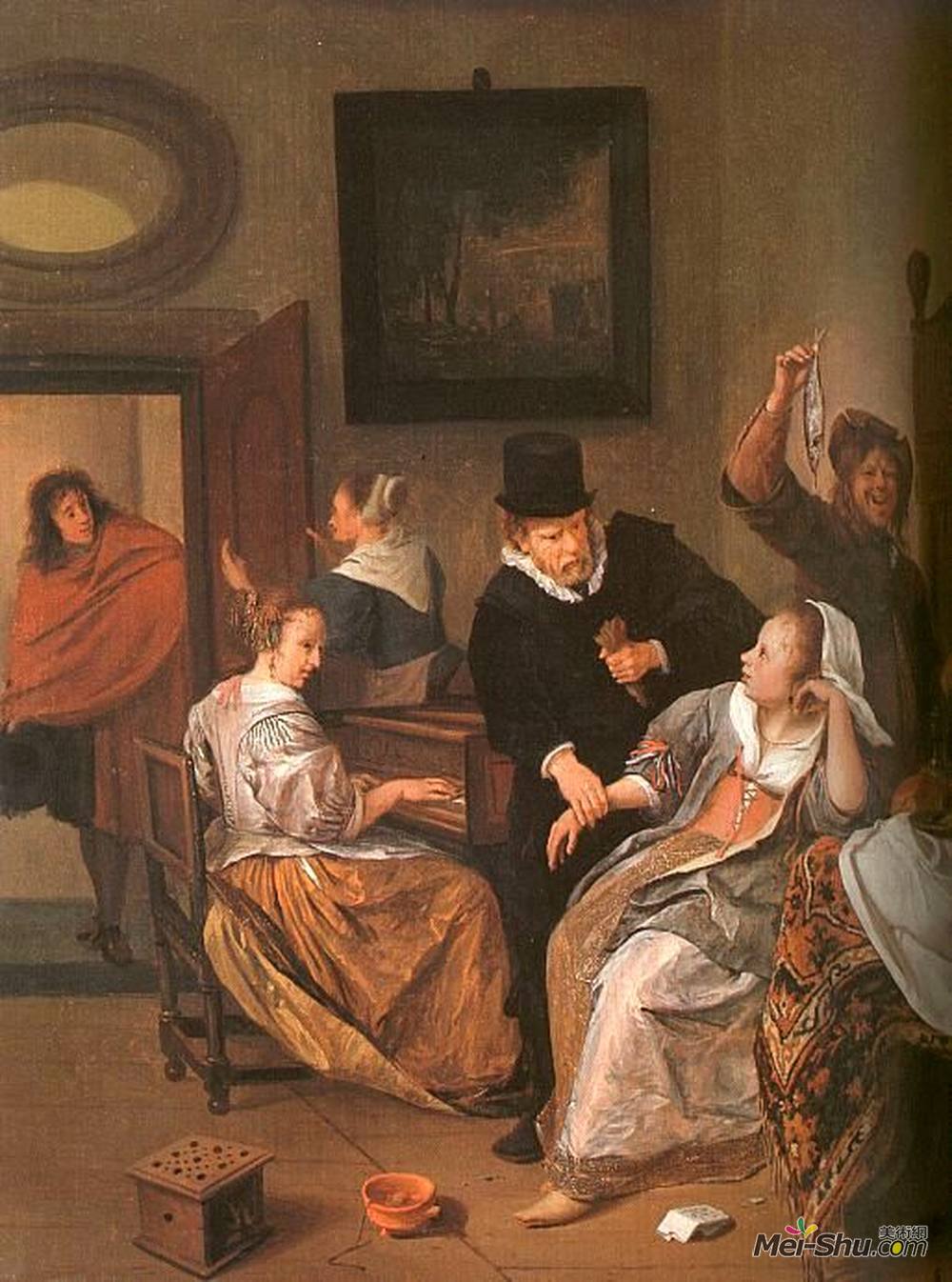 扬·斯蒂恩(Jan Steen)高清作品《医生访问》