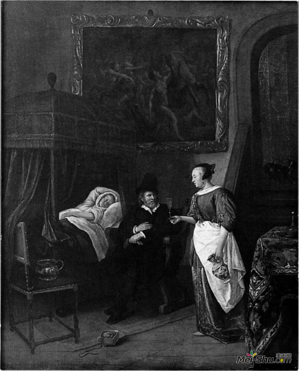 扬·斯蒂恩(Jan Steen)高清作品《医生的访问》