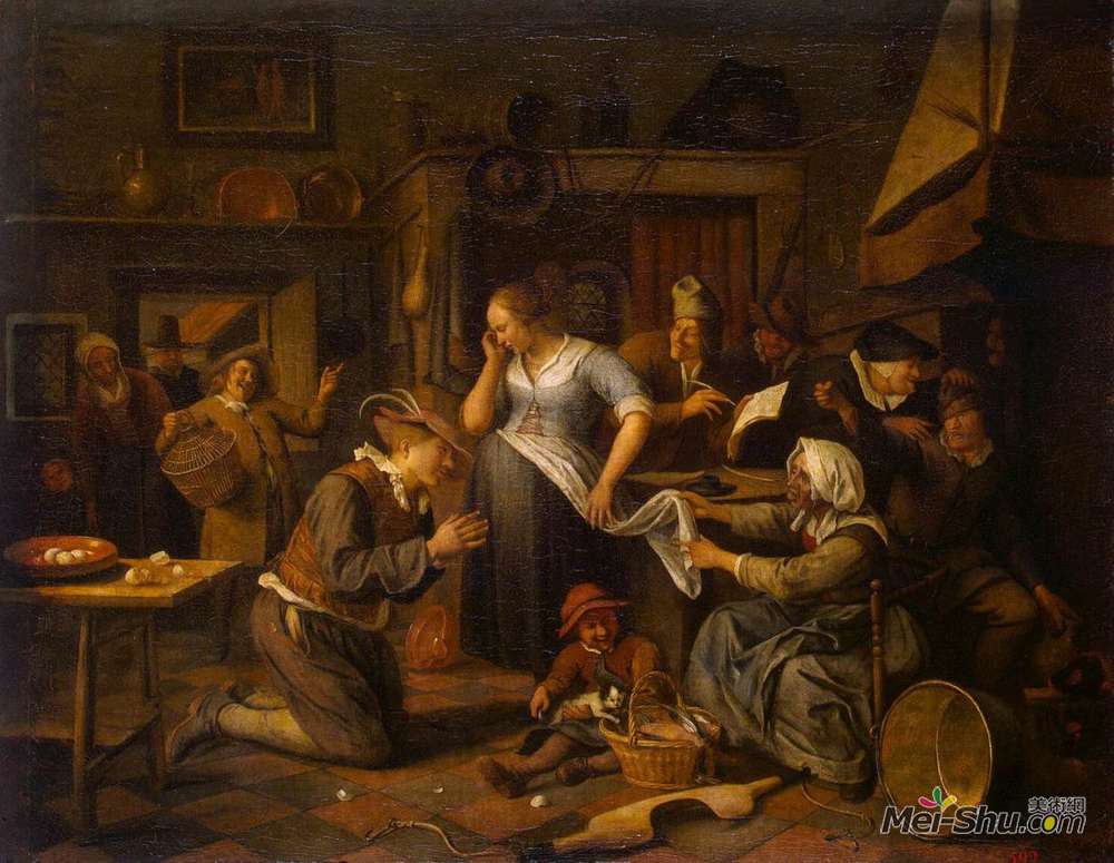 扬·斯蒂恩(Jan Steen)高清作品《婚姻契约》