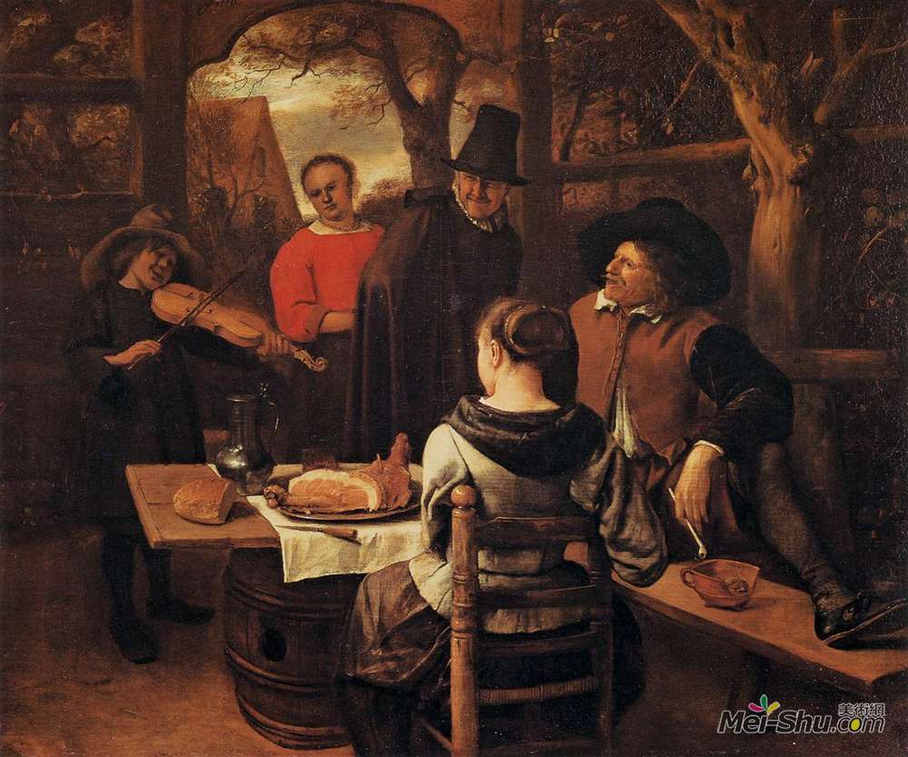 扬·斯蒂恩(Jan Steen)高清作品《膳食》