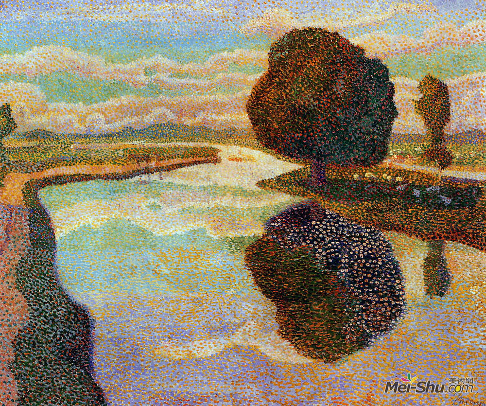 简·托罗普(Jan Toorop)高清作品《运河景观》