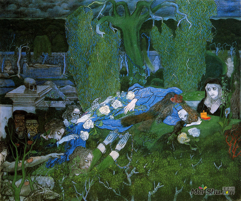 简·托罗普(Jan Toorop)高清作品《流浪汉》