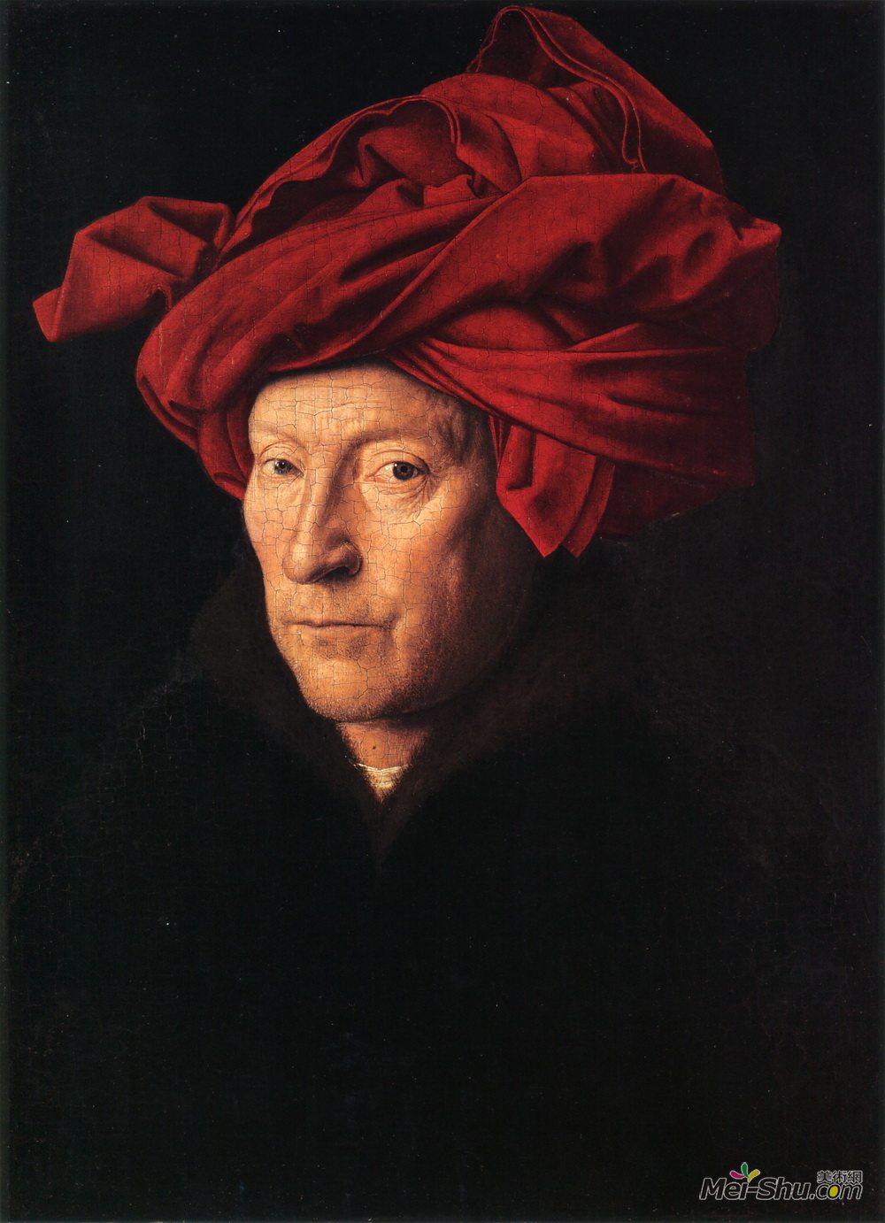 扬·凡·艾克(Jan van Eyck)高清作品《身披头巾的人》