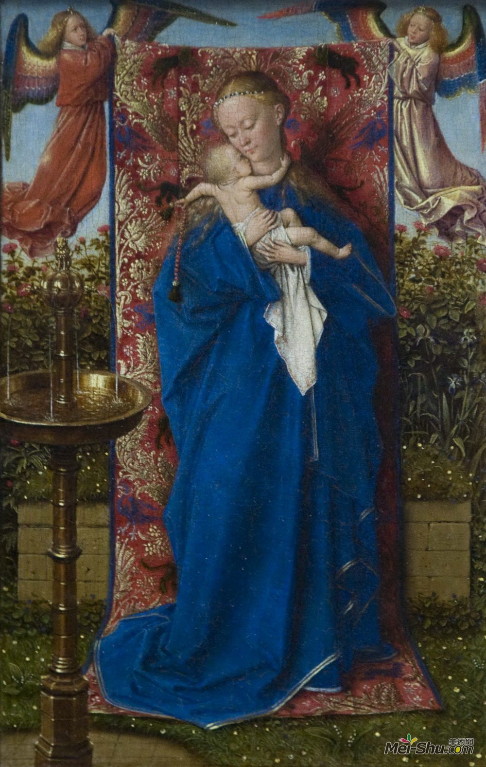扬·凡·艾克(Jan van Eyck)高清作品《麦当娜在喷泉》