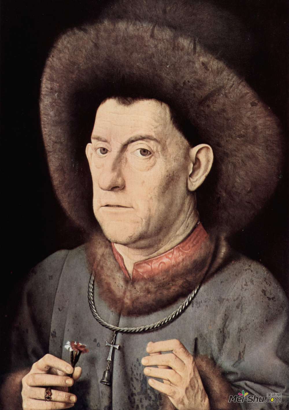 扬·凡·艾克(Jan van Eyck)高清作品《康乃馨的画像》