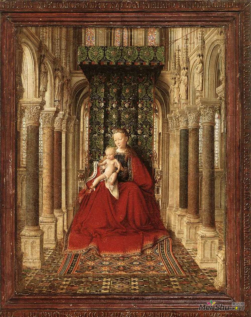 扬·凡·艾克(Jan van Eyck)高清作品《小型三联（中央面板）》