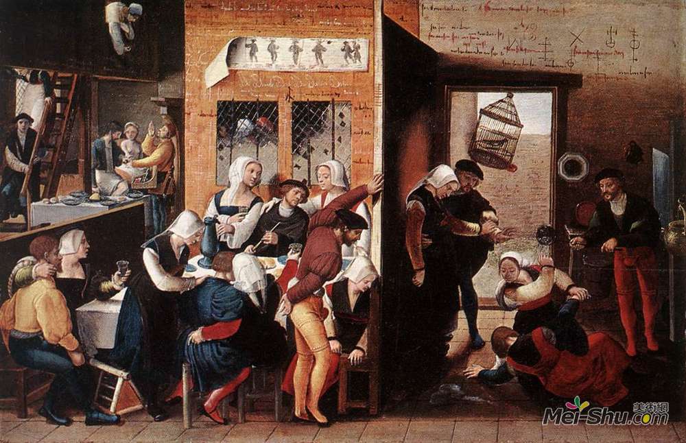 简·范·海森(Jan van Hemessen)高清作品《快乐的公司》