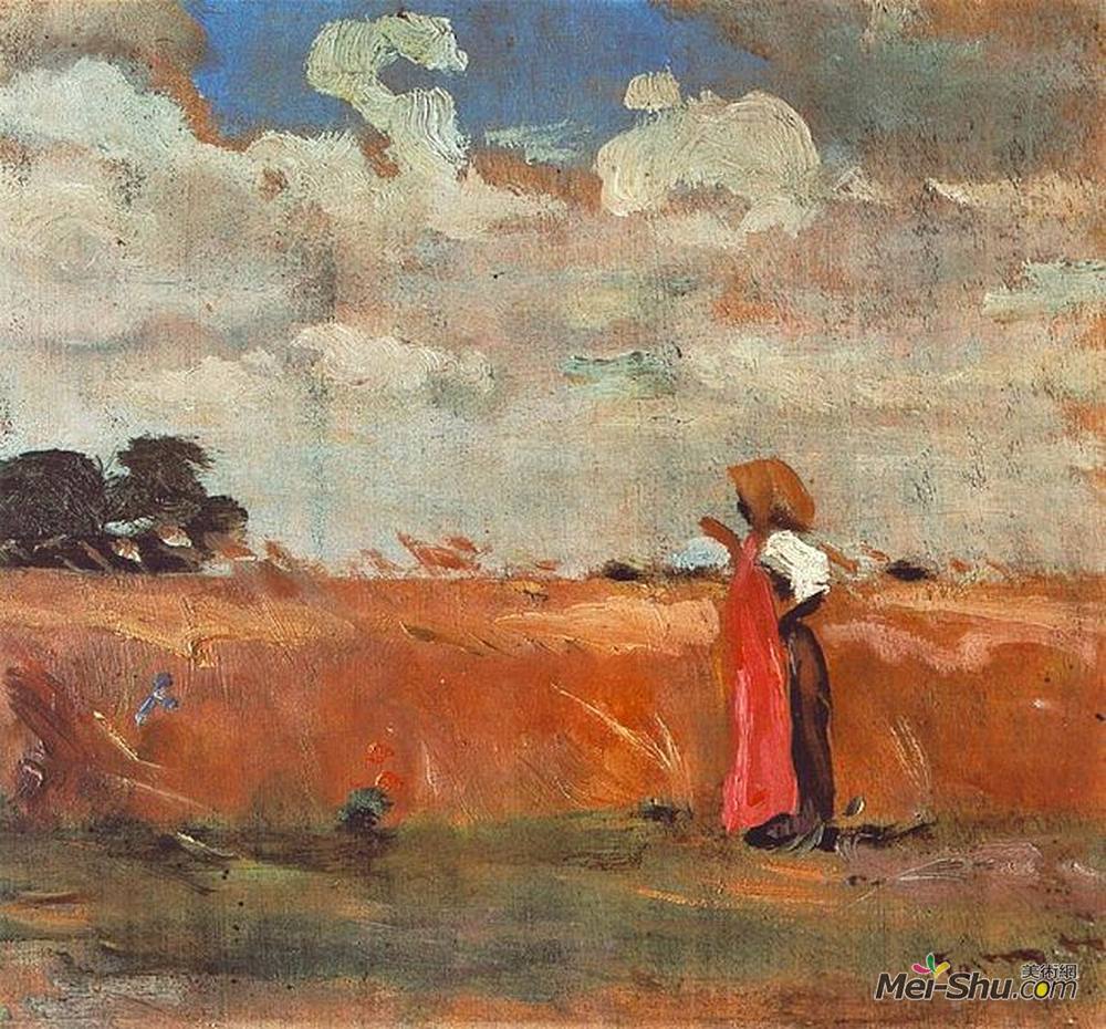詹诺斯托尼耶(Janos Tornyai)高清作品《带披巾女人的惠特兰》