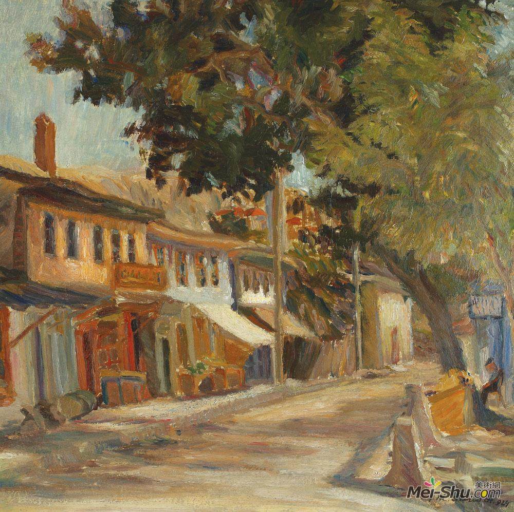 让亚历山德鲁?斯特里亚迪(Jean Alexandru Steriadi)高清作品《Strad? la Balcic》