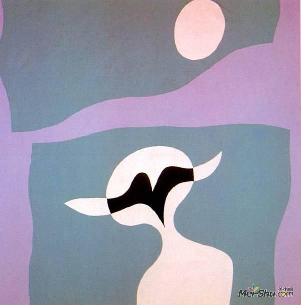 让·阿尔普(Jean Arp)高清作品《男人，胡子，肚脐》