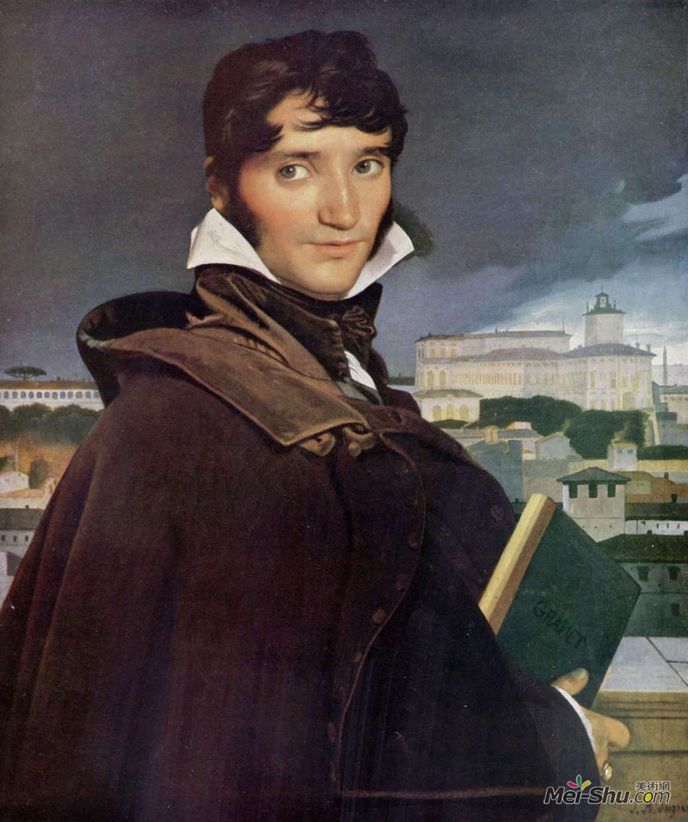 让·奥古斯特·多米尼克·安格尔(Jean Auguste Dominique Ingres)高清作品《马吕斯弗朗索瓦-格兰特肖像》
