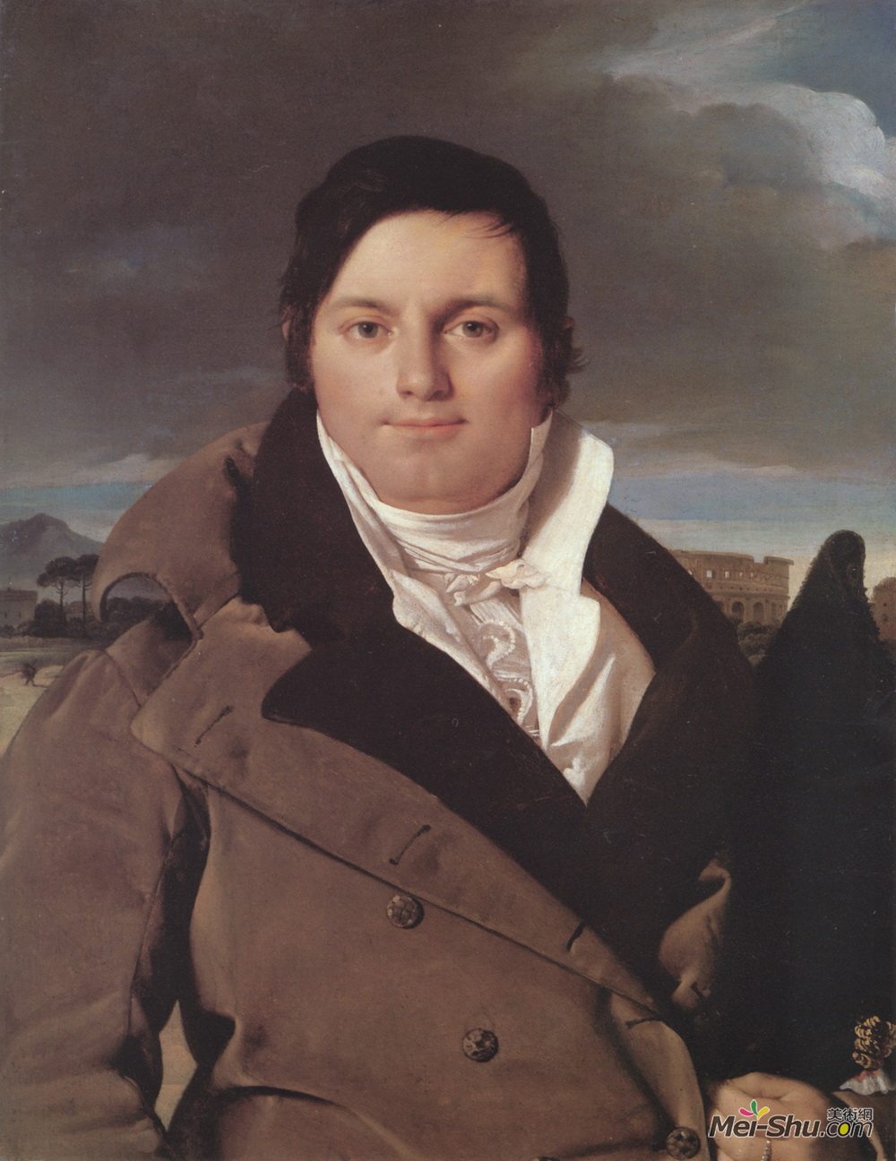 让·奥古斯特·多米尼克·安格尔(Jean Auguste Dominique Ingres)高清作品《Portrait of Joseph-Antoine Moltedo》