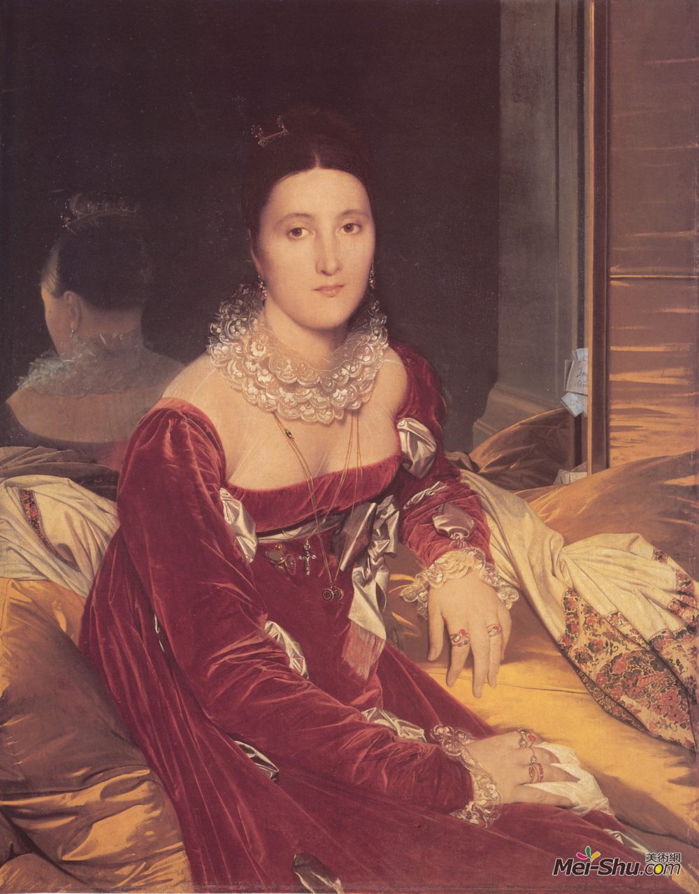 让·奥古斯特·多米尼克·安格尔(Jean Auguste Dominique Ingres)高清作品《桑奥内夫人肖像》