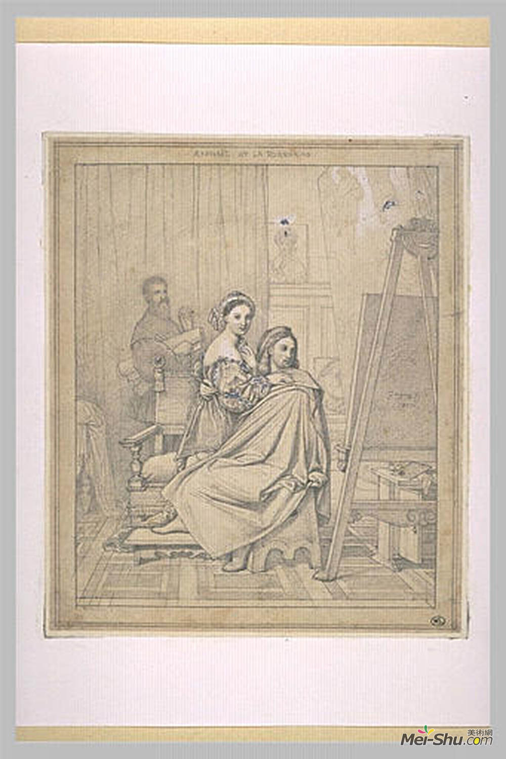 让·奥古斯特·多米尼克·安格尔(Jean Auguste Dominique Ingres)高清作品《拉斐尔和福纳里纳》