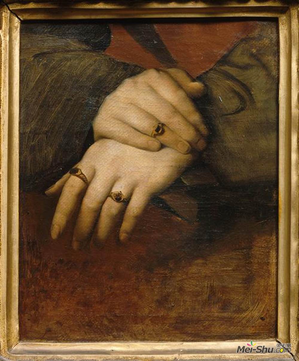 让·奥古斯特·多米尼克·安格尔(Jean Auguste Dominique Ingres)高清作品《女人手的研究》