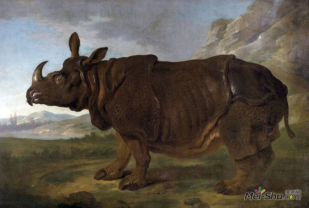 让·巴普蒂斯特·乌德里(Jean-Baptiste Oudry)高清作品《犀牛克拉拉》