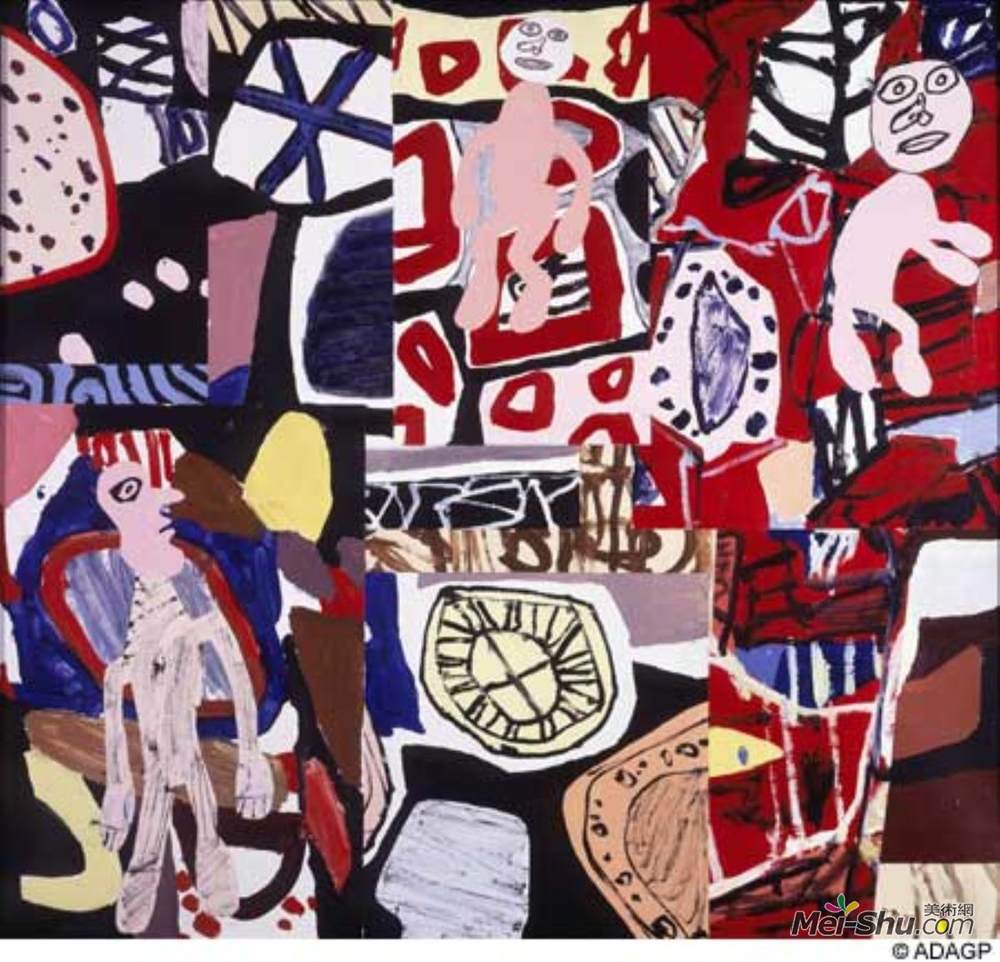 让·杜布菲(Jean Dubuffet)高清作品《时间与地点》