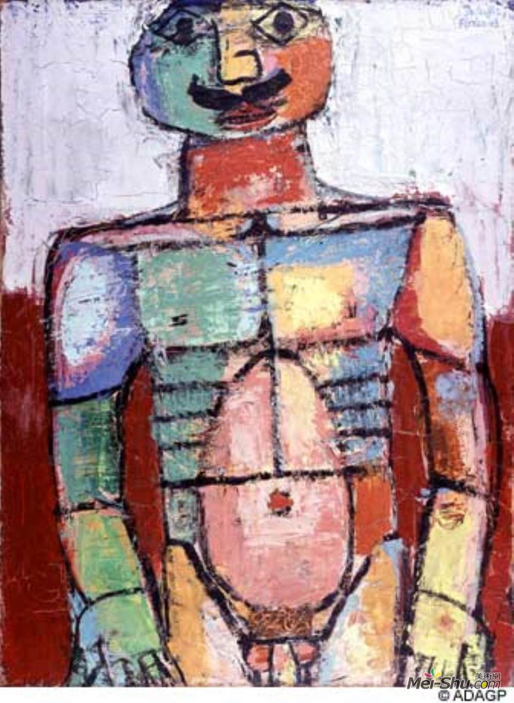 让·杜布菲(Jean Dubuffet)高清作品《Nu bedecked》