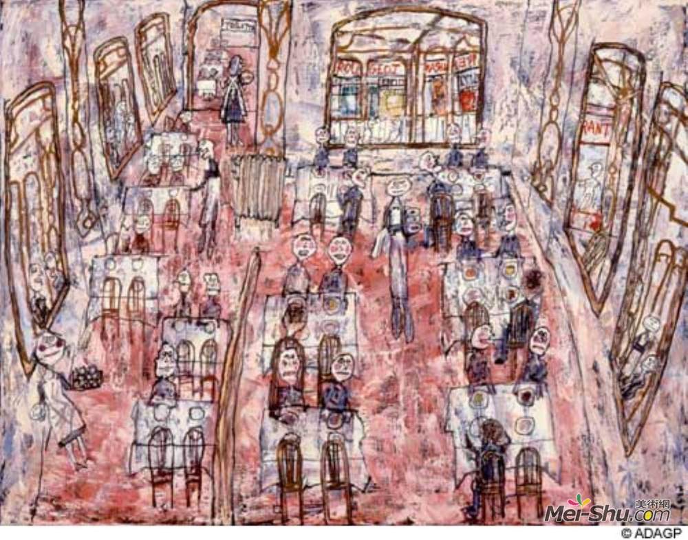 让·杜布菲(Jean Dubuffet)高清作品《罗格餐厅》