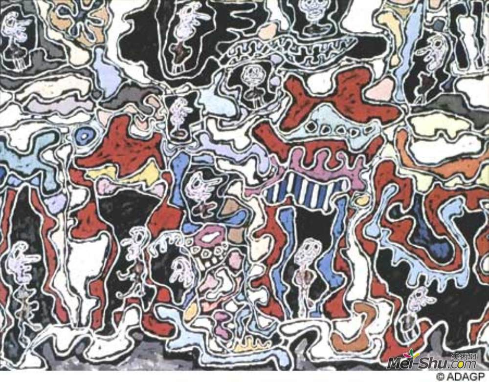 让·杜布菲(Jean Dubuffet)高清作品《伦托大道》