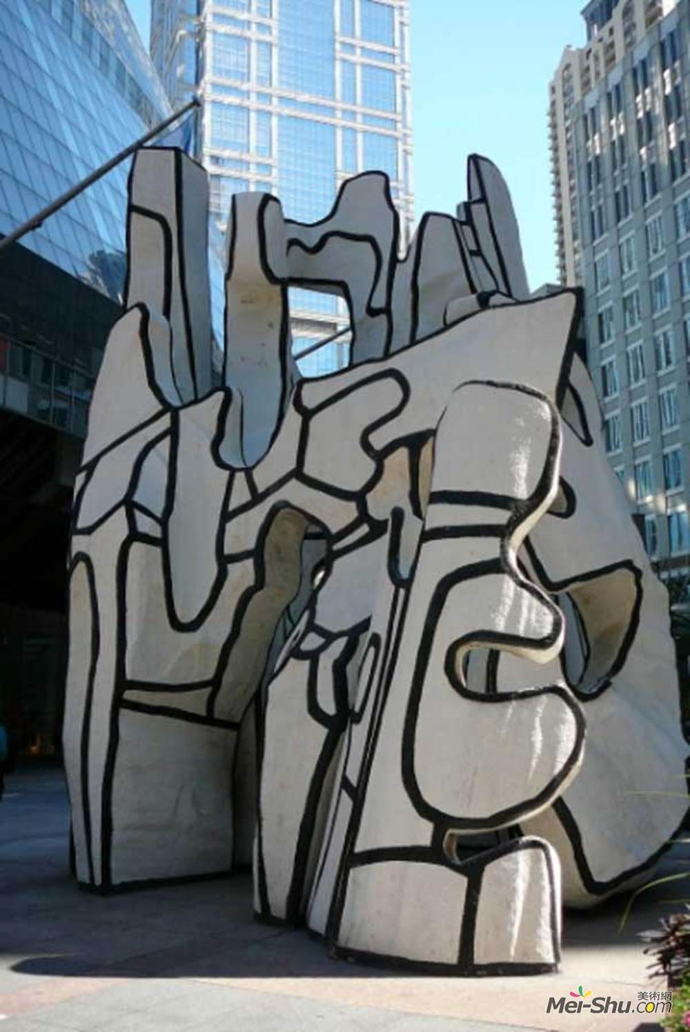 让·杜布菲(Jean Dubuffet)高清作品《白色立兽纪念碑》