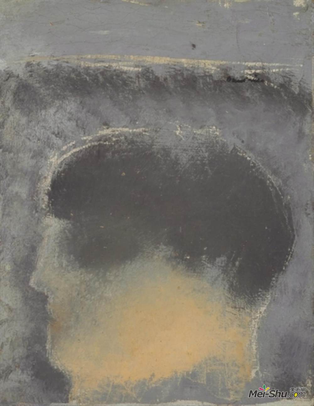 让·福特里尔(Jean Fautrier)高清作品《T&ête de profil》