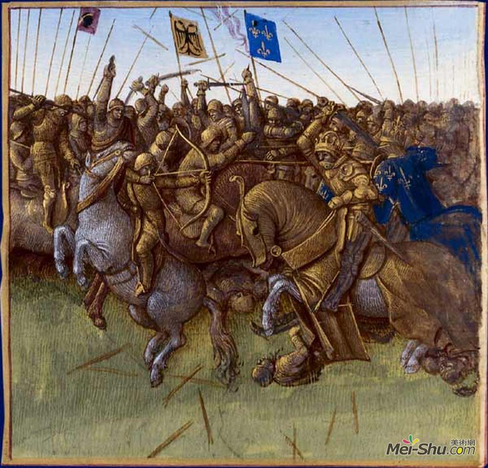 让·富盖(Jean Fouquet)高清作品《对路易斯三世和卡洛曼879维克的再想象》