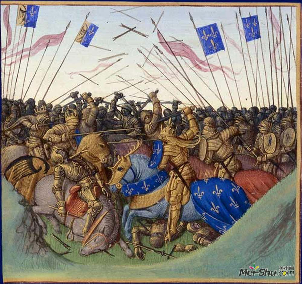 让·富盖(Jean Fouquet)高清作品《841年芬托尼奥恩普萨耶战役》